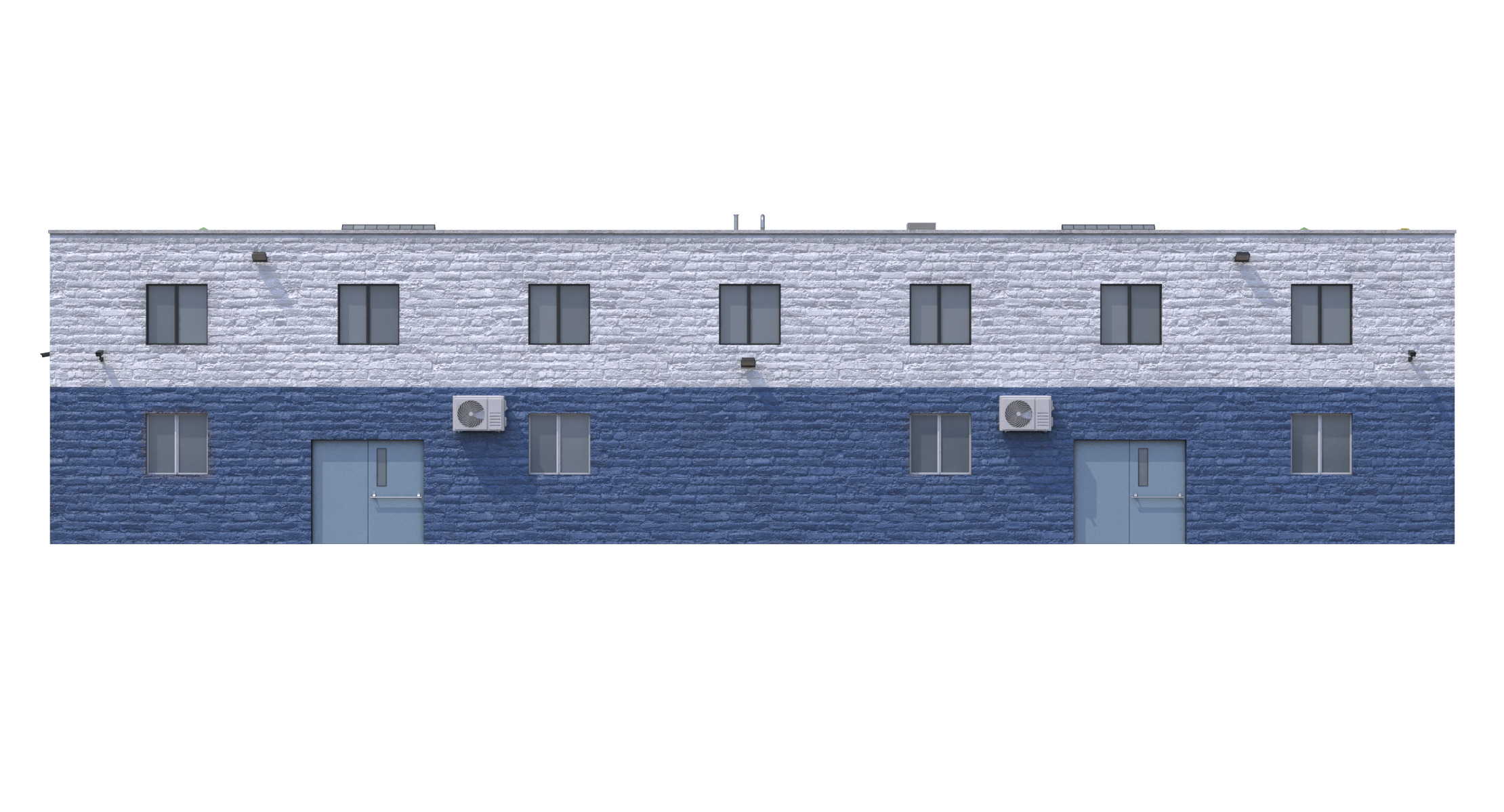 Industrial Building 2 Low-poly 3D model_5