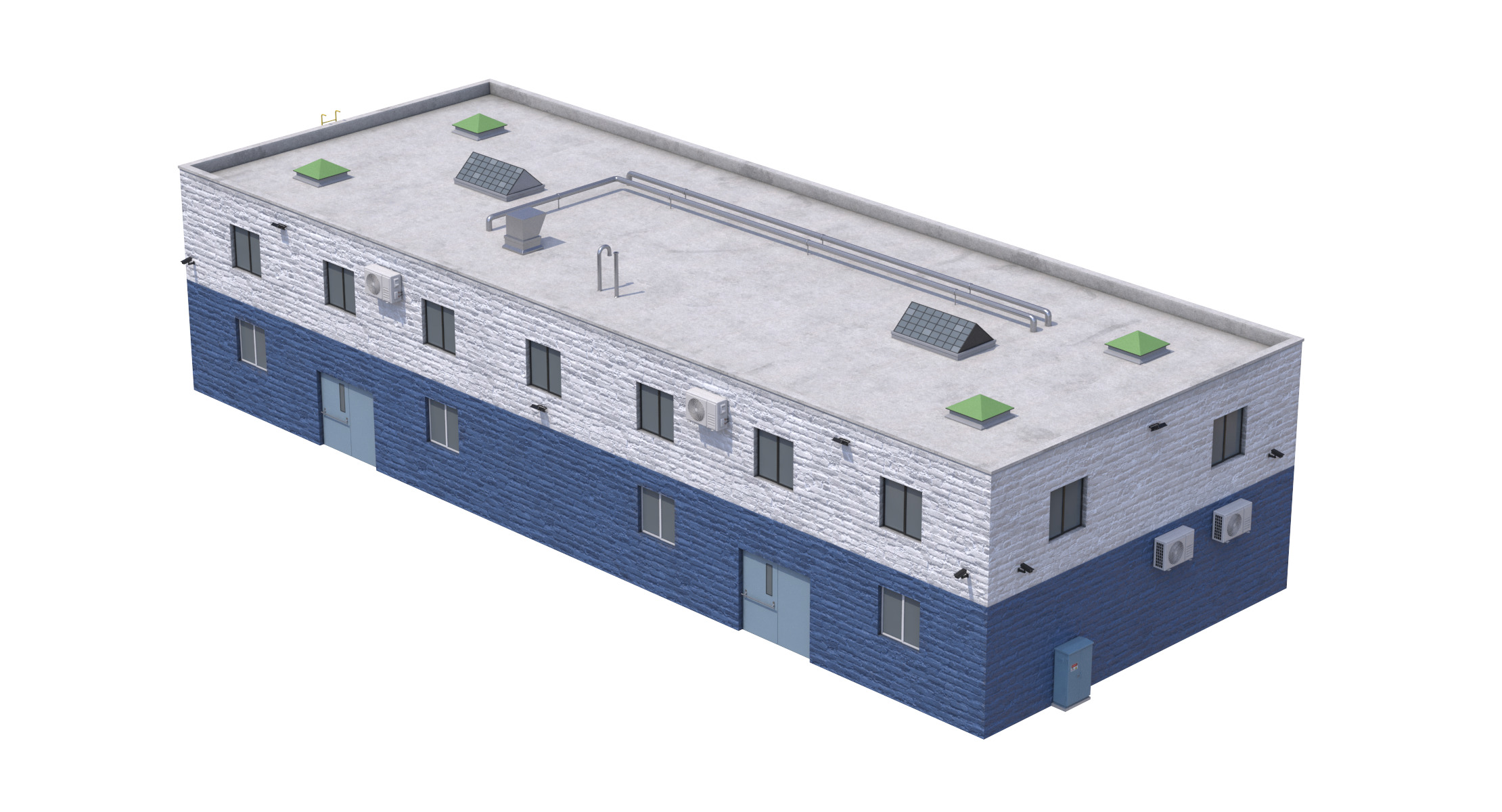 Industrial Building 2 Low-poly 3D model_1