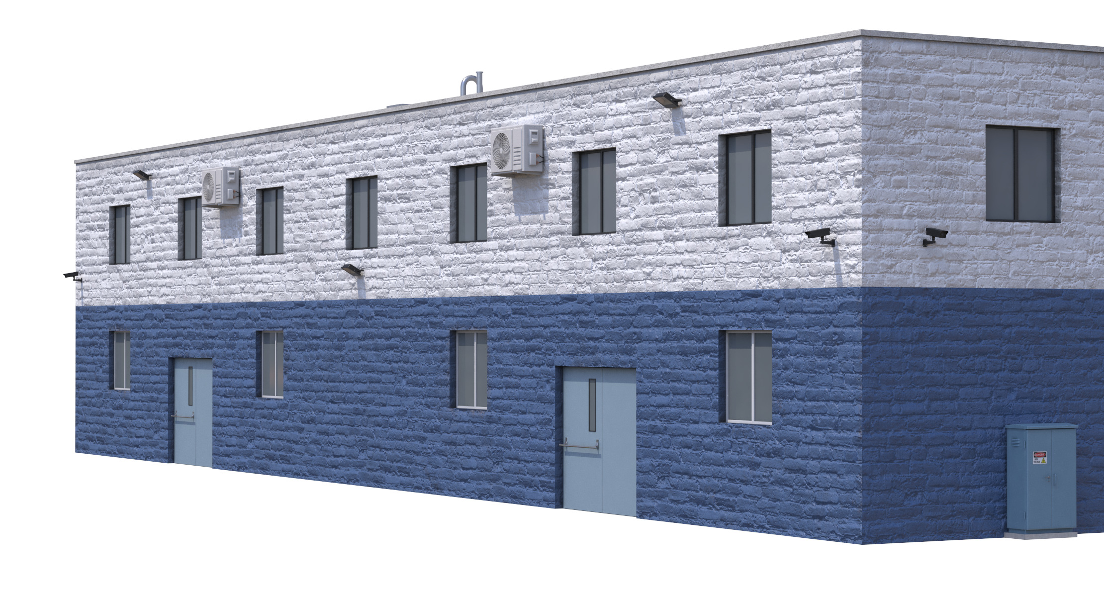Industrial Building 2 Low-poly 3D model_2