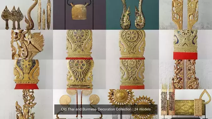 Old Thai and Burmese Decoration Collection 