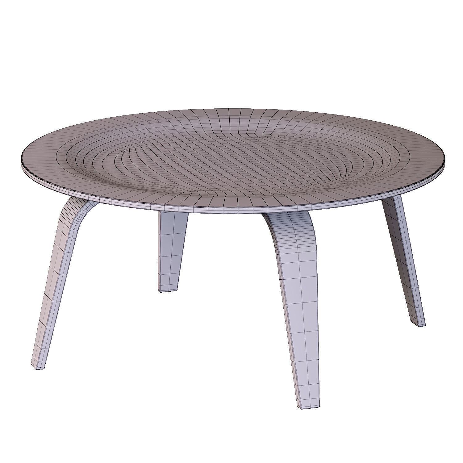 Quince Coffee Table Low-poly 3D model_4