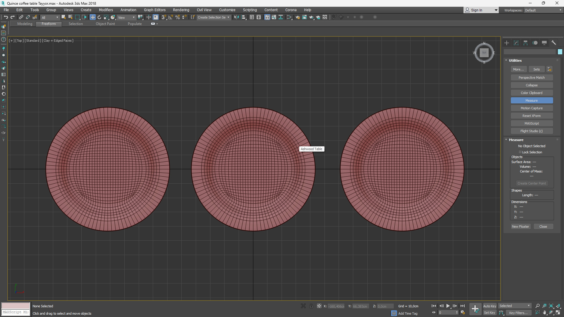 Quince Coffee Table Low-poly 3D model_8