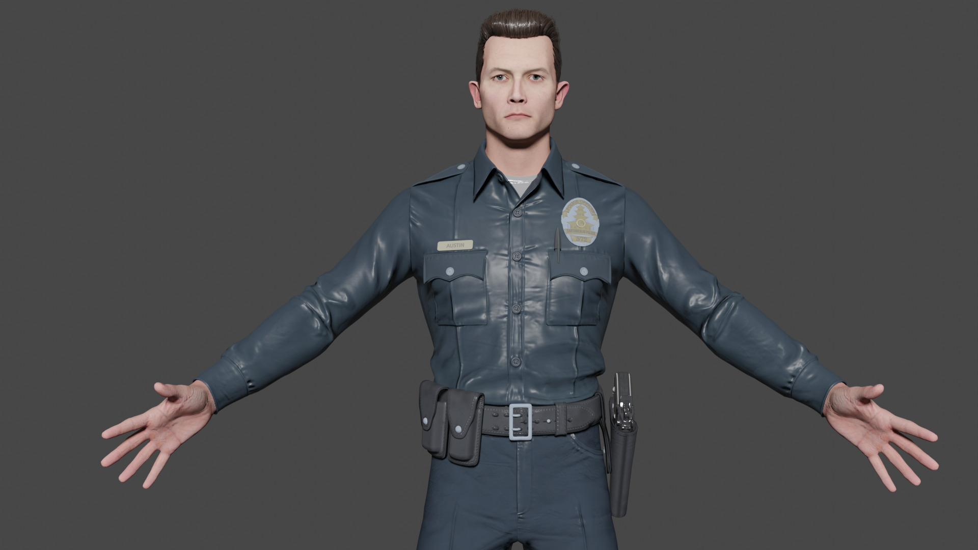T-1000 Low-poly 3D model_1