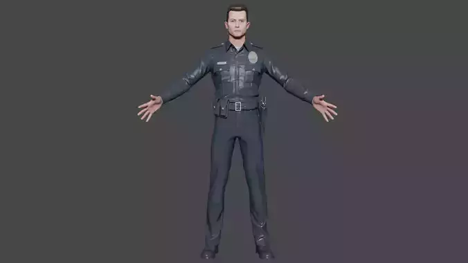 T-1000 Low-poly 3D model