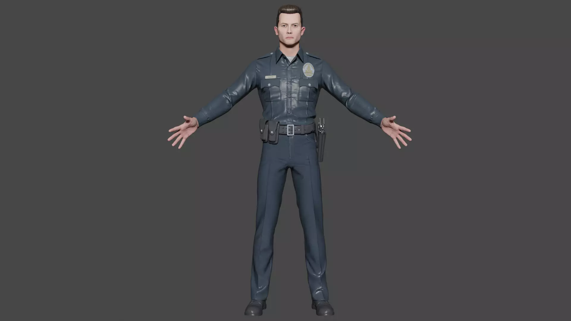 T-1000 Low-poly 3D model_0