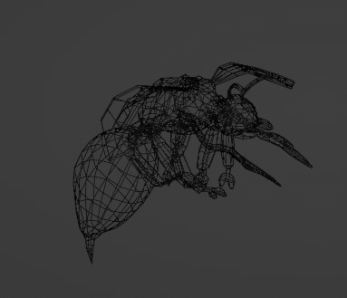 Mutated Wasp Low-poly 3D model_3