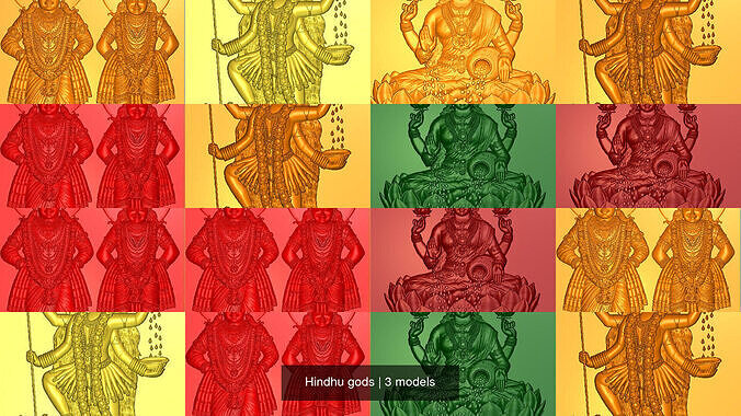Hindhu gods 3D Model Collection