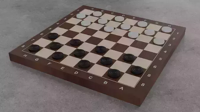 Realistic Checkers Board