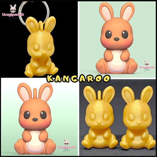 kangaroo and Keychain Version 3D print model
