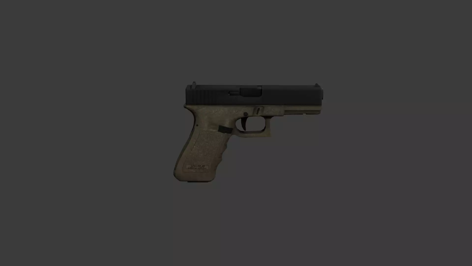 Low Poly Glock Pistol Game Ready 3D Handgun Free low-poly 3D model