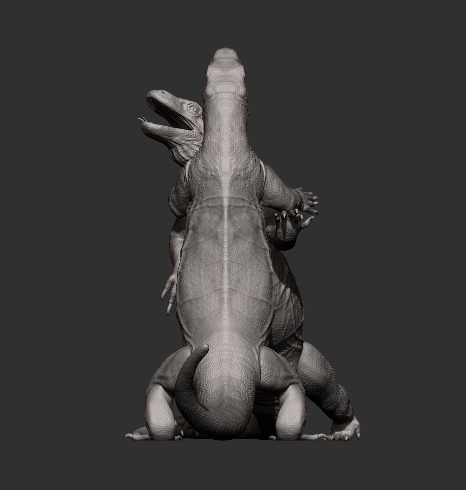 komodo dragon battle 3D print model_10