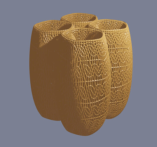 Quad Mesh Vase 3D print model
