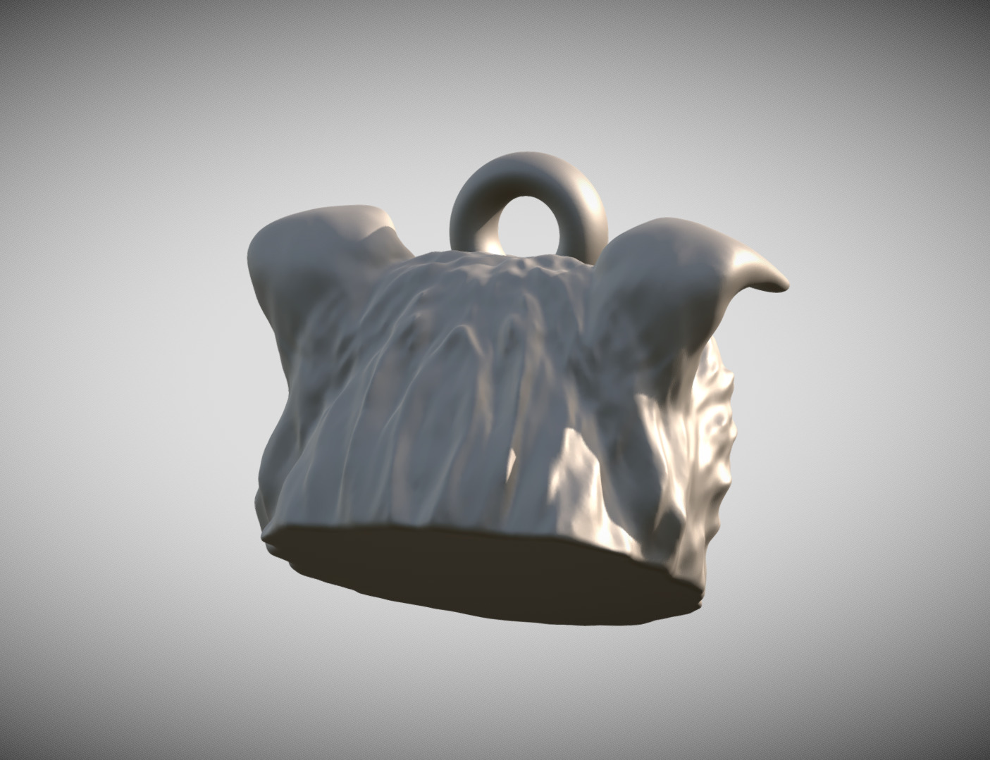 Border Collie dog head key ring for 3D printing 3D print model_4