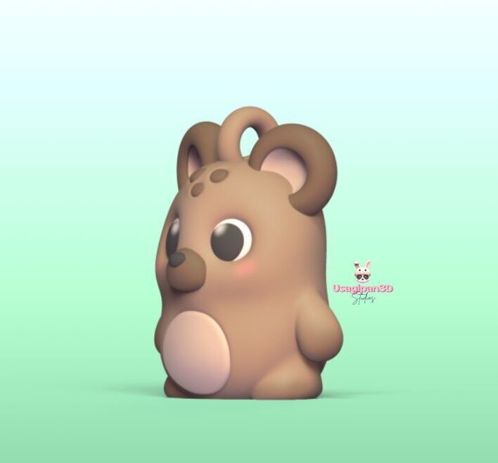 Standing Hyena 3D print model_6