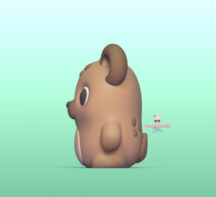 Standing Hyena 3D print model_3