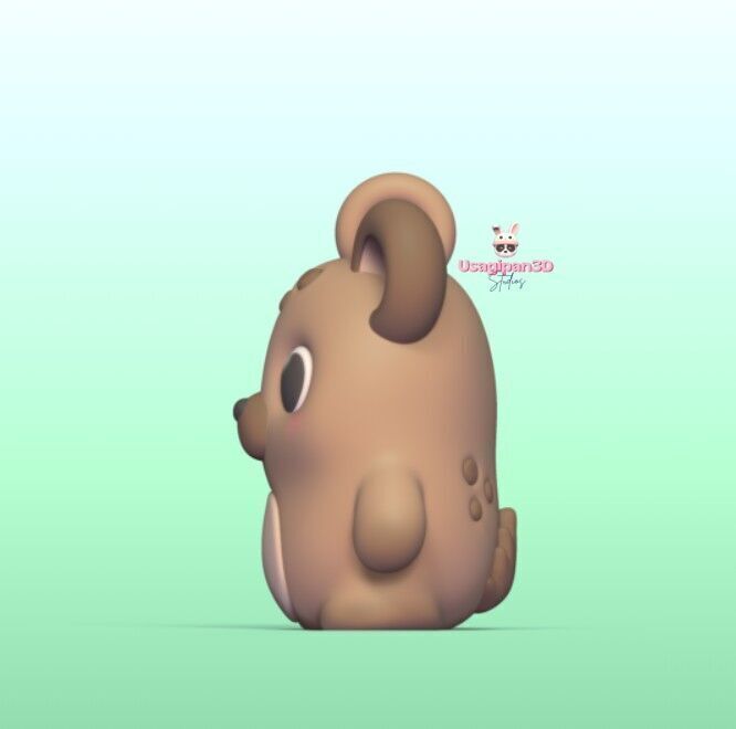 Standing Hyena 3D print model_7