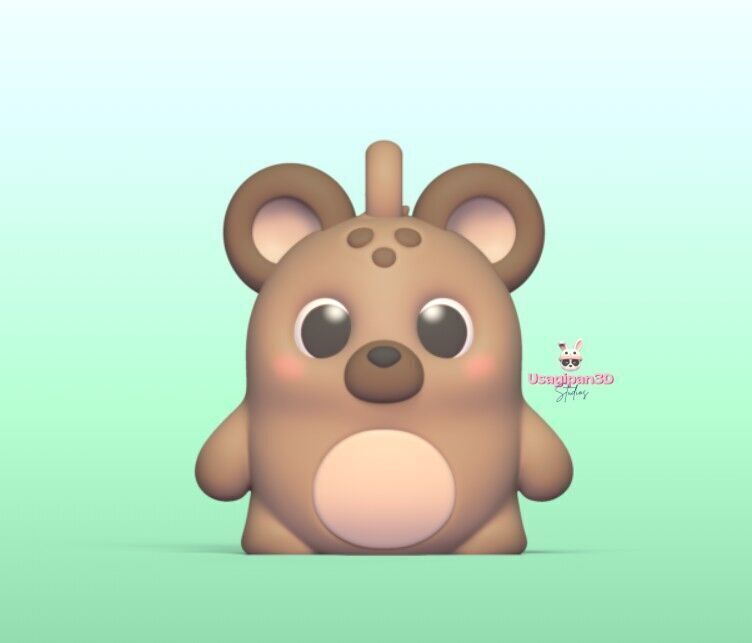 Standing Hyena 3D print model_5