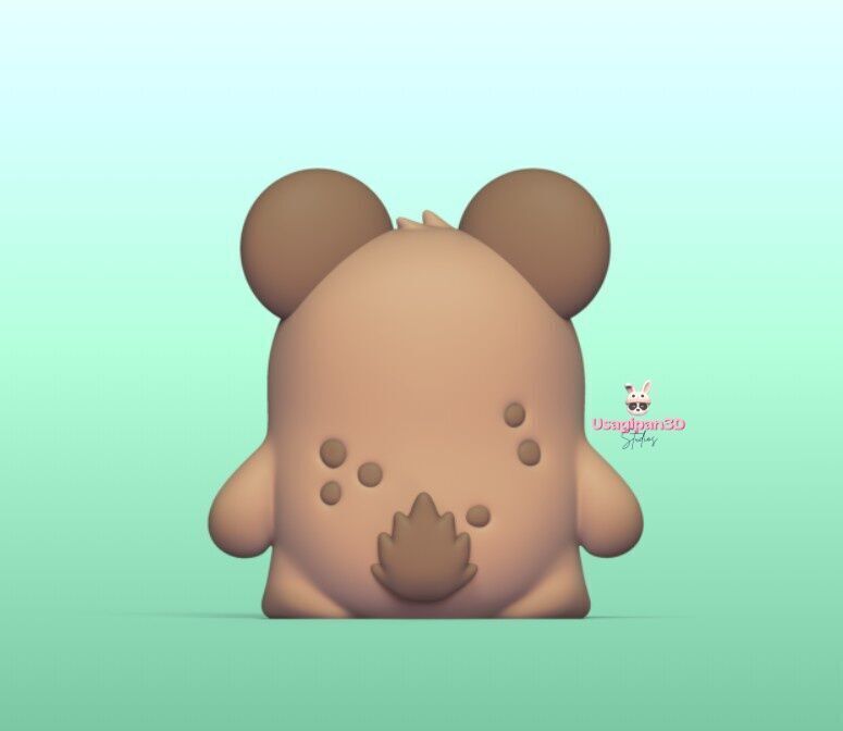 Standing Hyena 3D print model_4