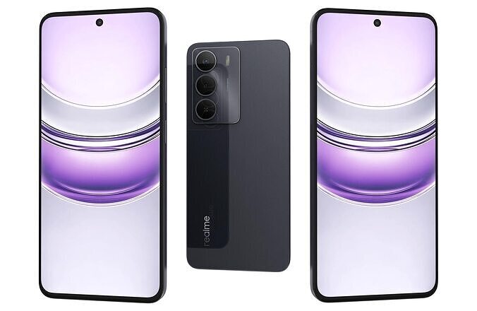 Realme C73 5G Onyx Black 3D model