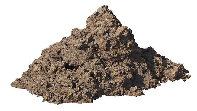 A pile of clay 3D model