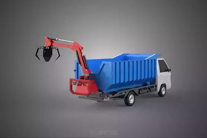 FRESH FRUIT BUNCH PALM OIL GRABBER CRANE GRAPPLE CLAW CAR TRUCK 3D model