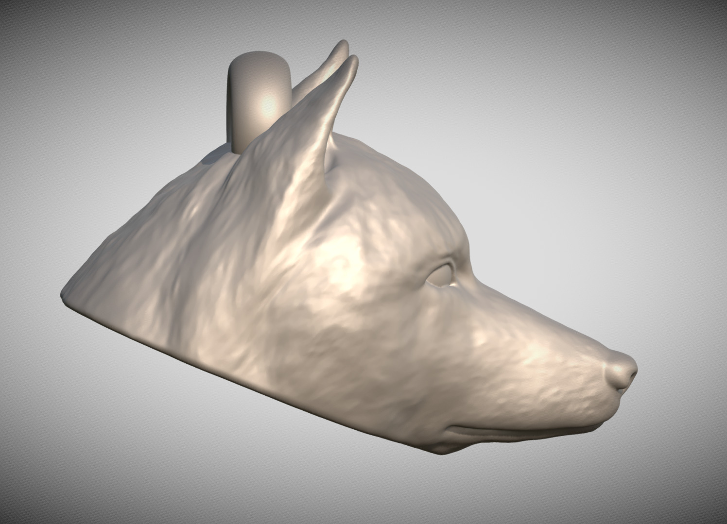 Syberian Husky dog head key ring for 3D printing 3D print model_6