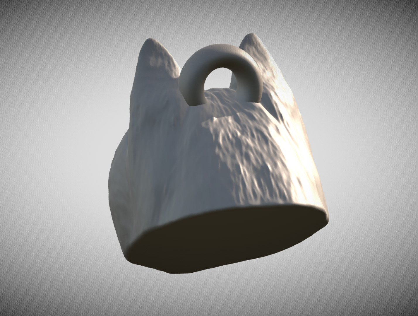 Syberian Husky dog head key ring for 3D printing 3D print model_4