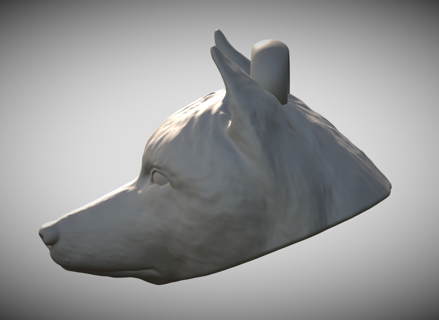 Syberian Husky dog head key ring for 3D printing 3D print model_3