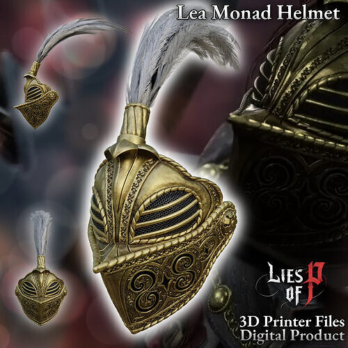 Lea Monad Cosplay Mask Helmet Lies of P  3D print model