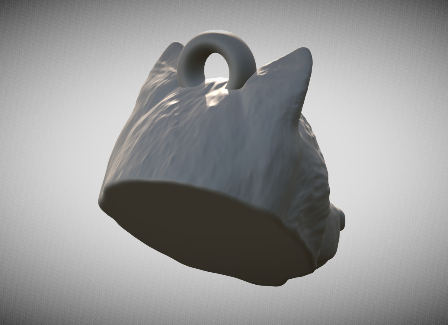 Alaskan Malamute dog head key ring for 3D printing 3D print model_5