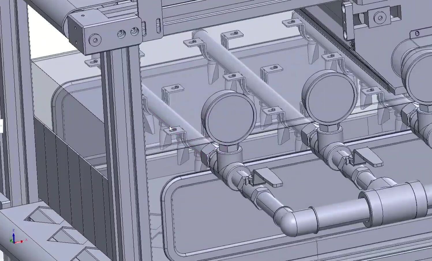 Industrial Panel Washing and Drying Machine with Conveyor System 3D model_3