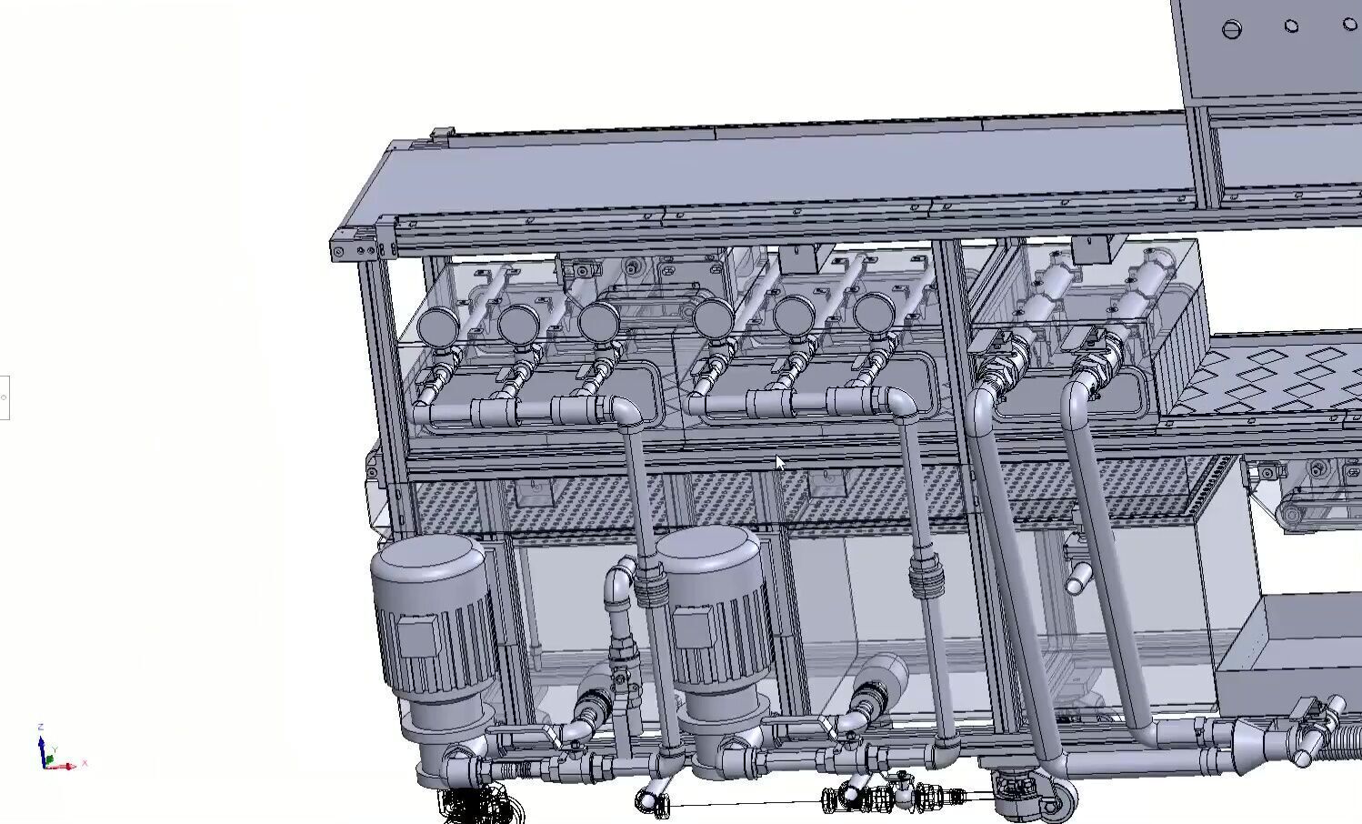 Industrial Panel Washing and Drying Machine with Conveyor System 3D model_18