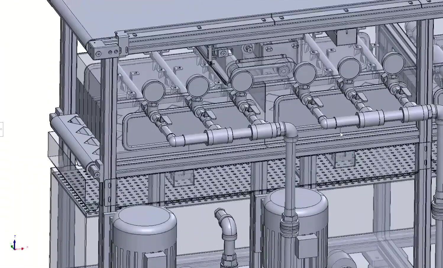 Industrial Panel Washing and Drying Machine with Conveyor System 3D model_19
