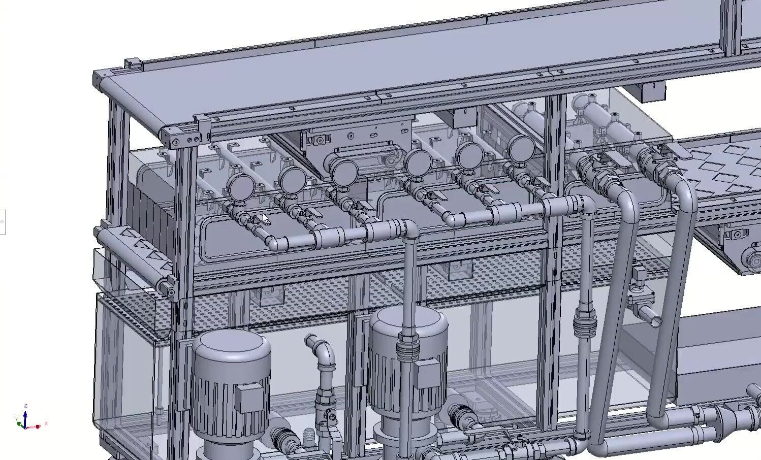 Industrial Panel Washing and Drying Machine with Conveyor System 3D model_7