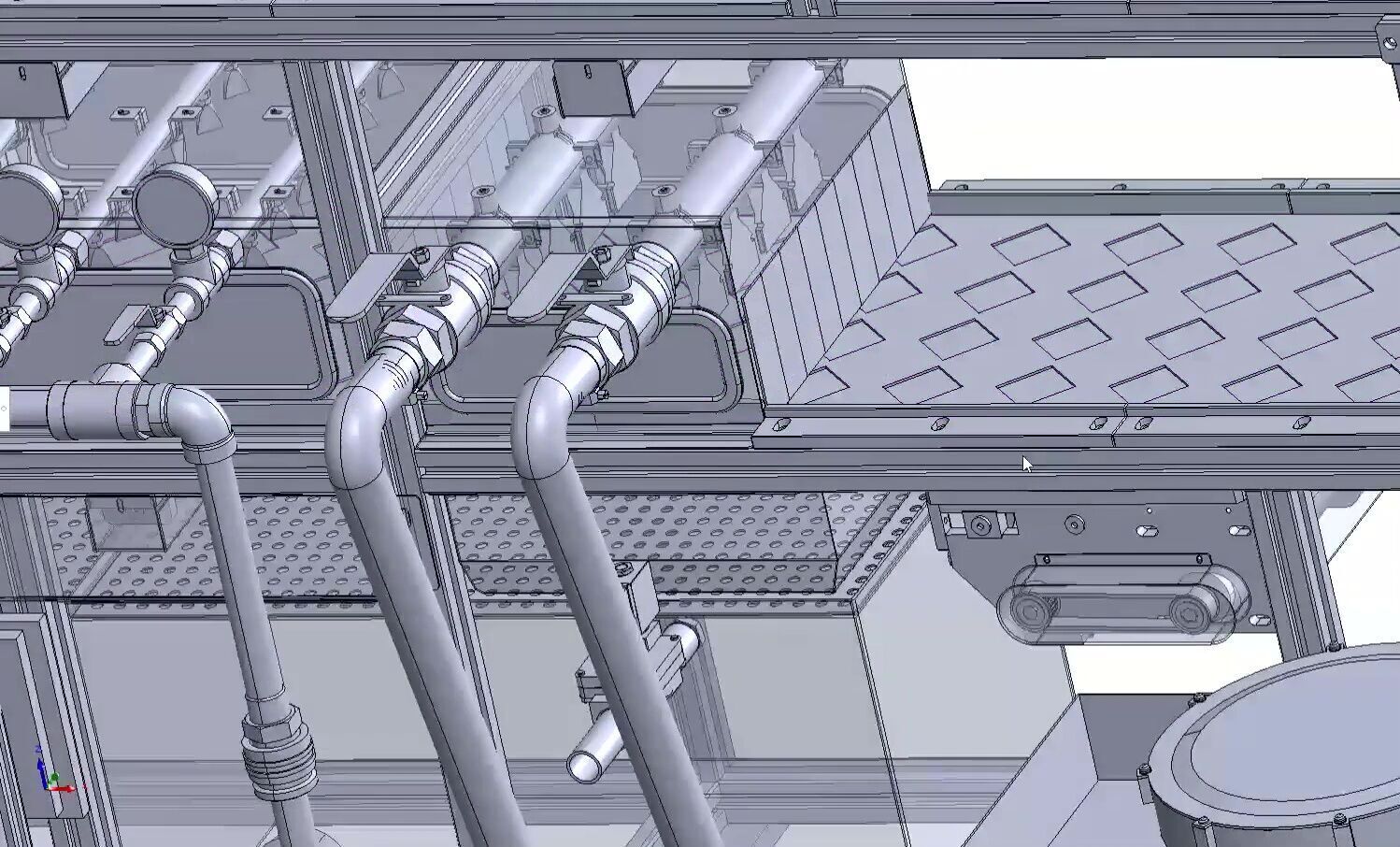 Industrial Panel Washing and Drying Machine with Conveyor System 3D model_10