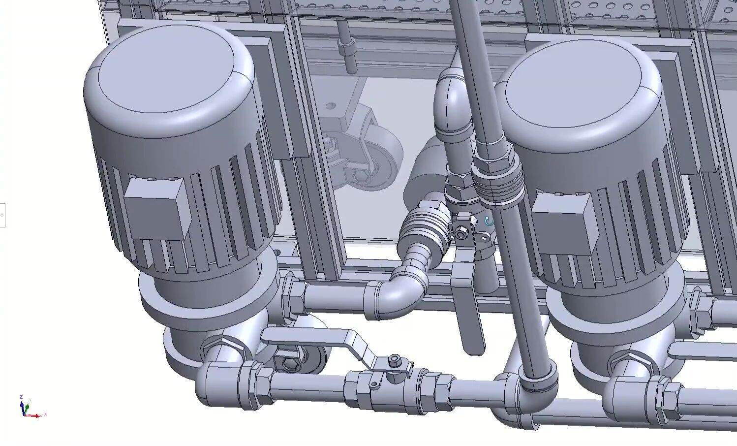 Industrial Panel Washing and Drying Machine with Conveyor System 3D model_15