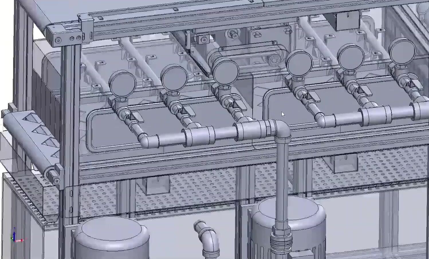 Industrial Panel Washing and Drying Machine with Conveyor System 3D model_17