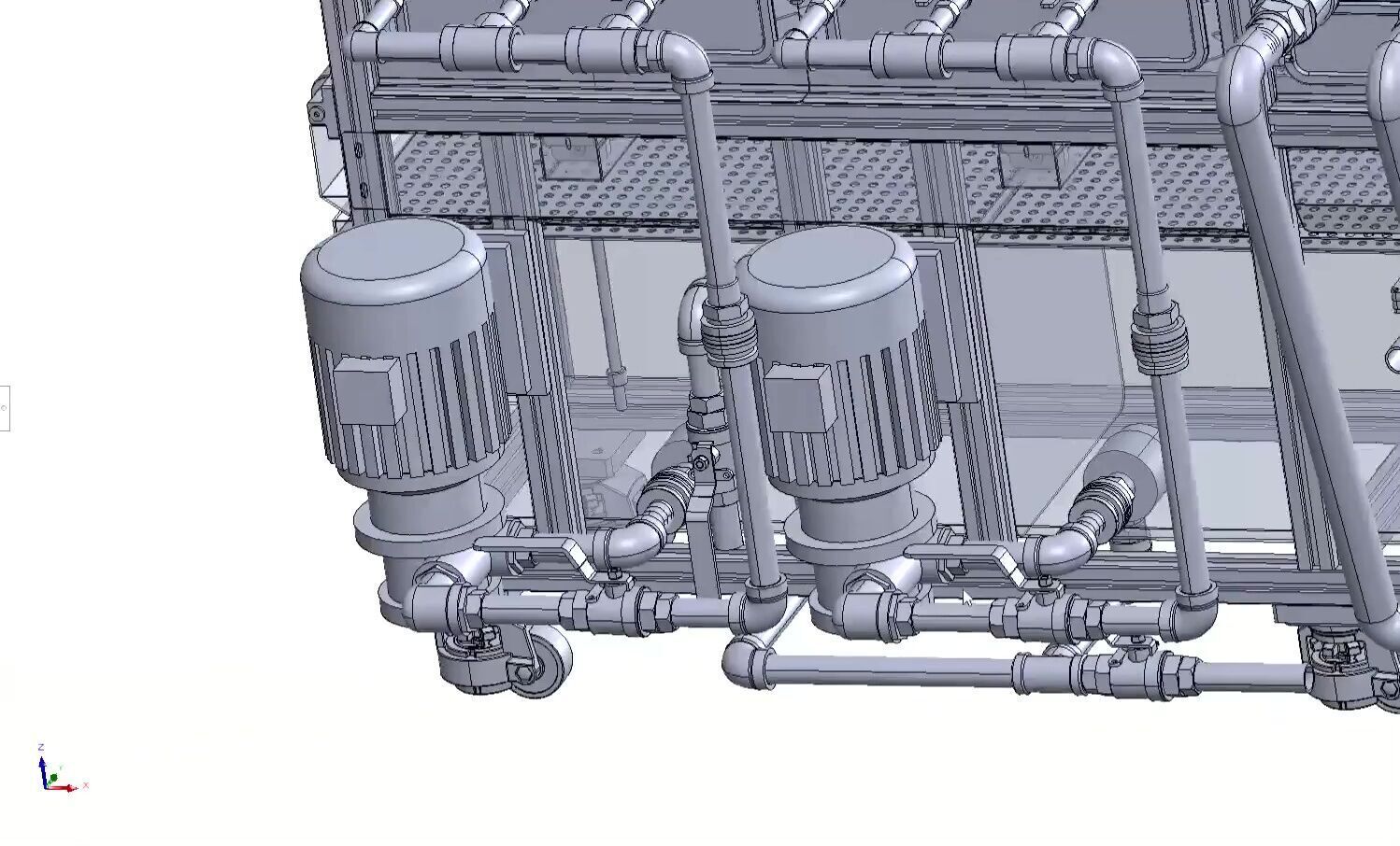Industrial Panel Washing and Drying Machine with Conveyor System 3D model_14