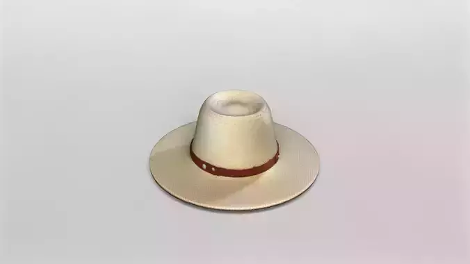 Stylish Wide-Brim Straw Hat with Leather Band