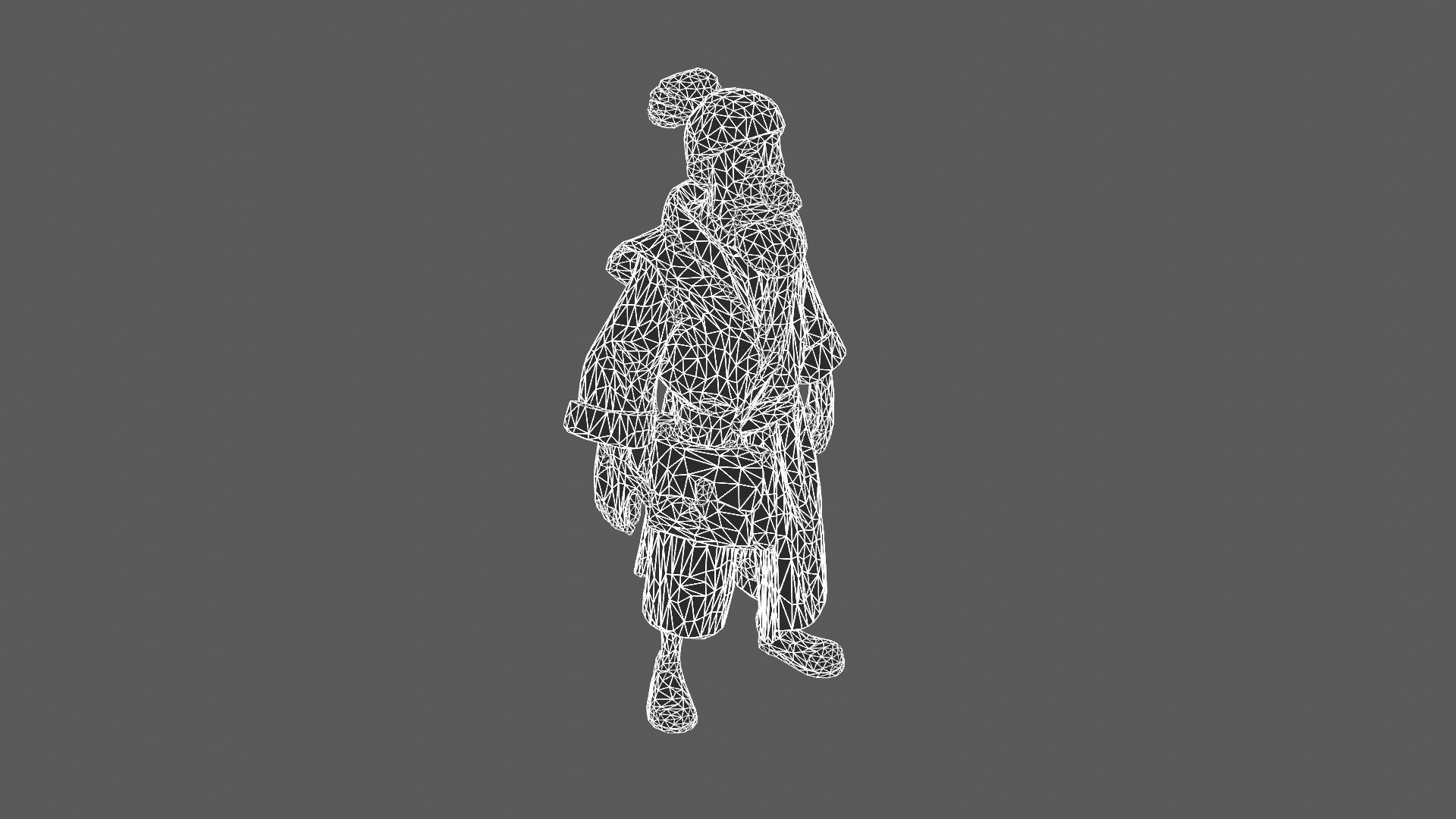 Stylized Medieval Traveler Character 3D Model 3D model_5