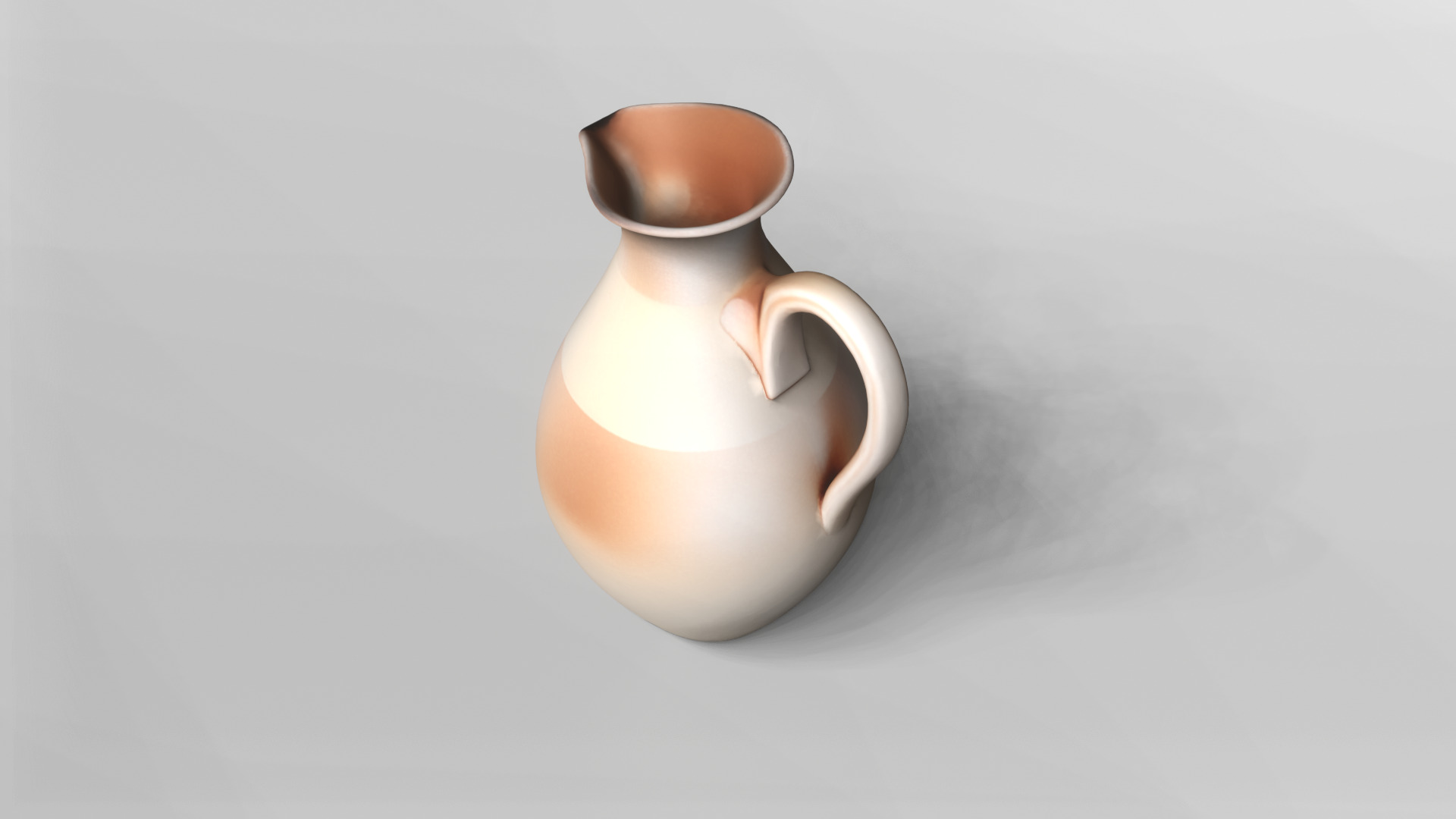 Classic Terracotta Water Jug 3D Model 3D model_4