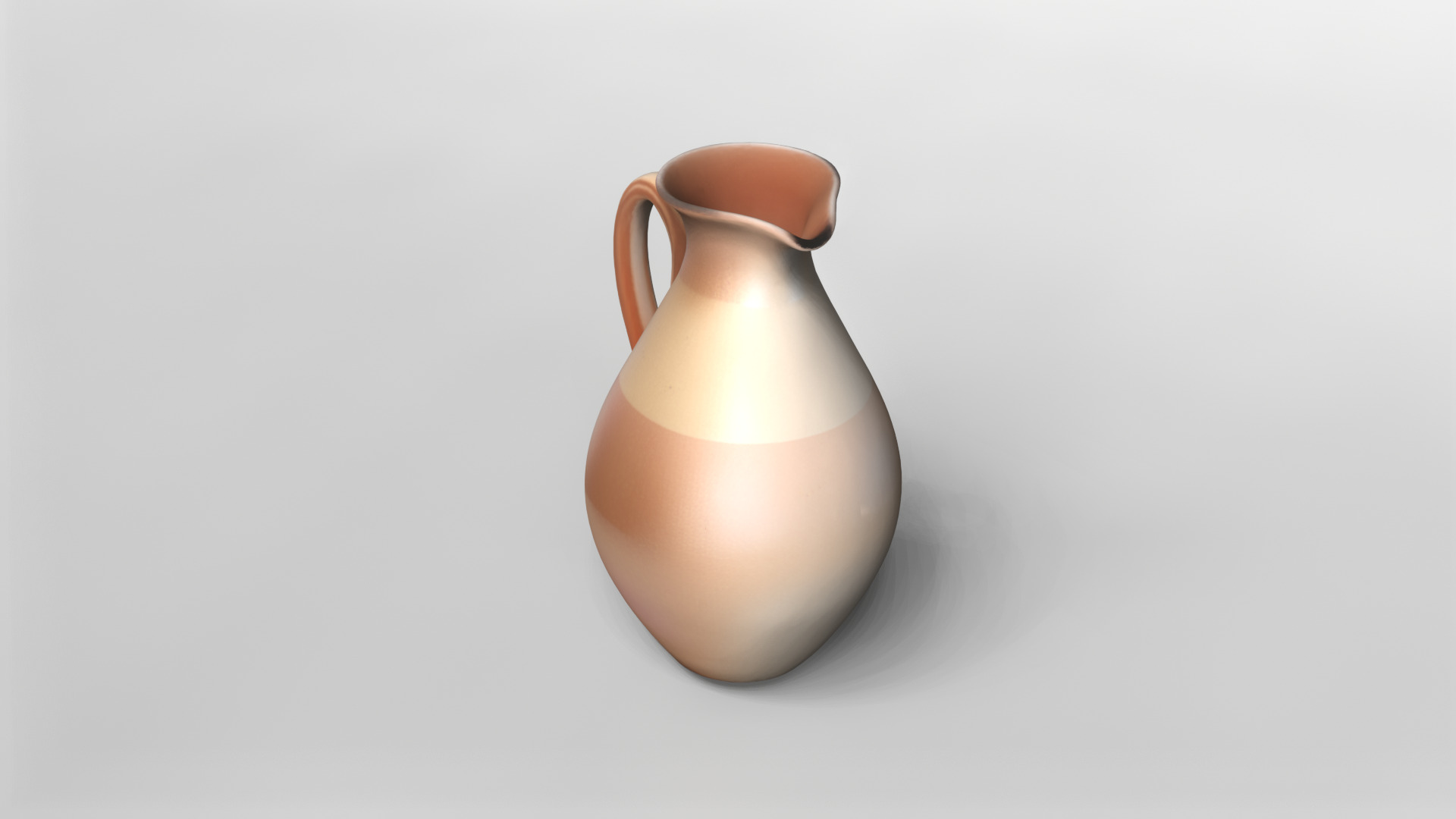 Classic Terracotta Water Jug 3D Model 3D model_2
