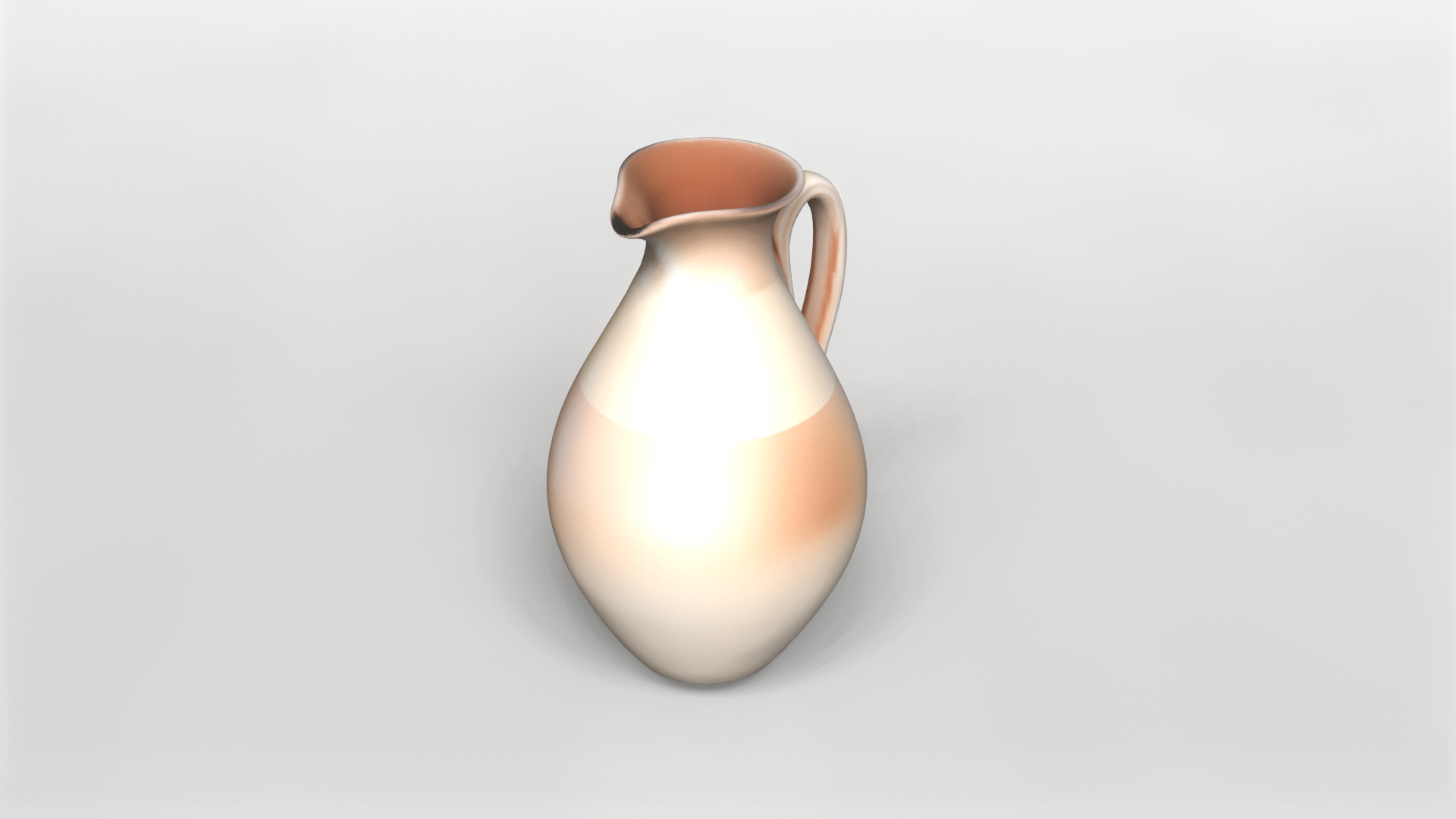 Classic Terracotta Water Jug 3D Model 3D model_3