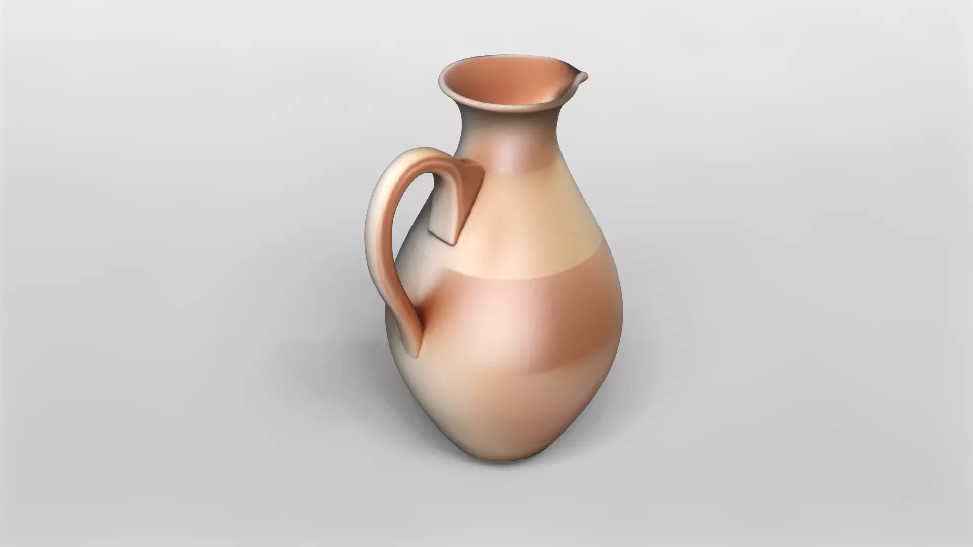 Classic Terracotta Water Jug 3D Model 3D model_0