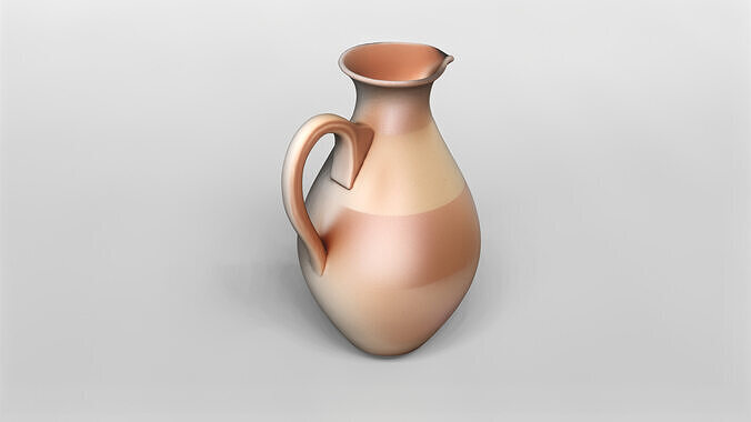 Classic Terracotta Water Jug 3D Model 3D model