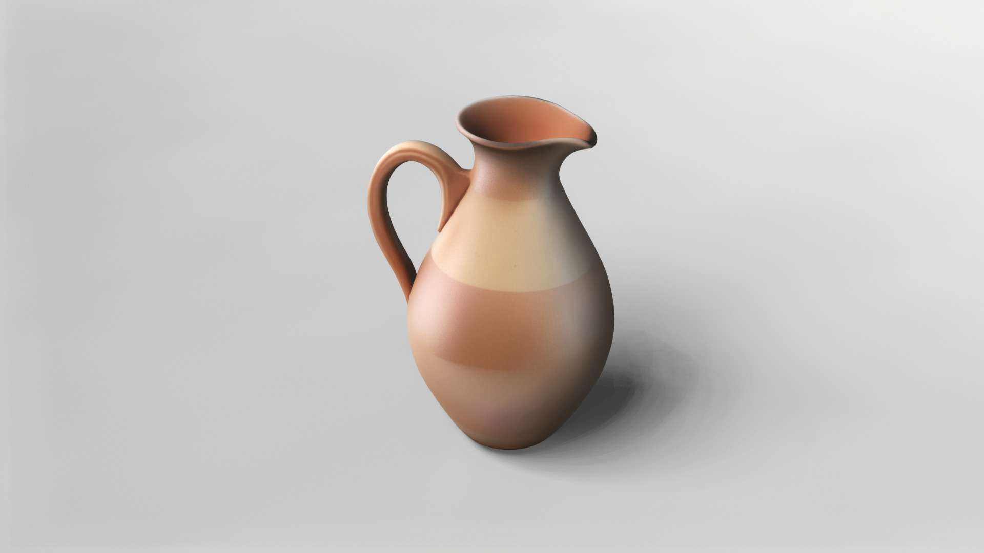 Classic Terracotta Water Jug 3D Model 3D model_1