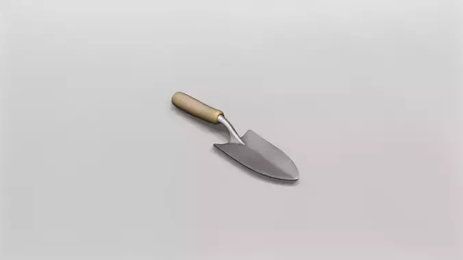 Realistic Garden Hand Trowel 3D Model