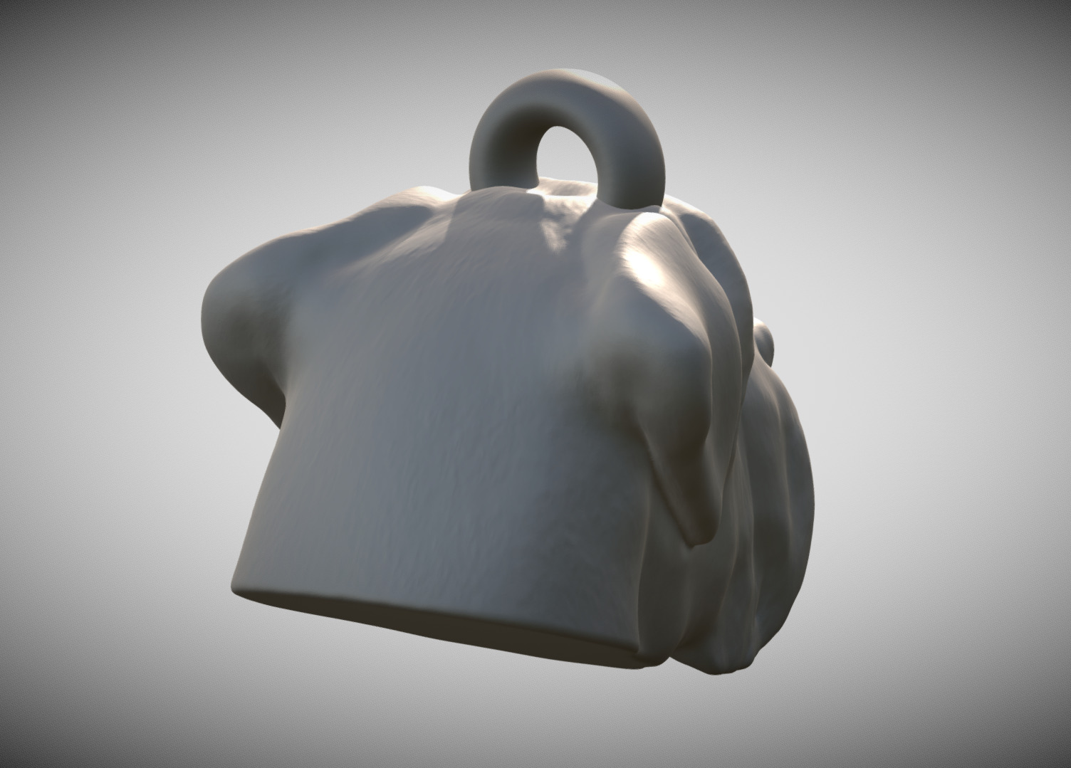 English Mastiff dog head key ring for 3D printing 3D print model_4