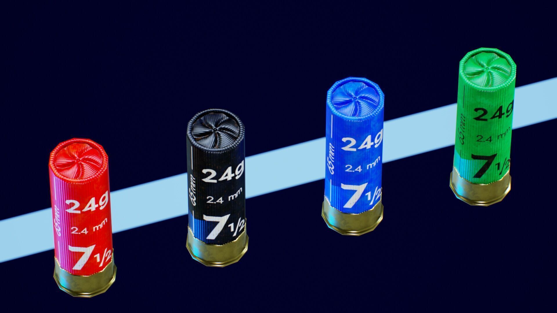 Double Stack Pics Saiga 8 - 20 Bullets Low-poly 3D model_12