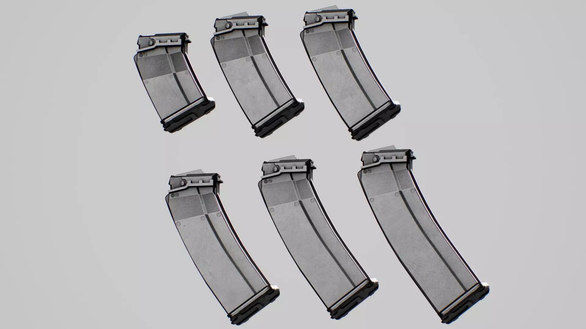 Double Stack Pics Saiga 8 - 20 Bullets Low-poly 3D model_0